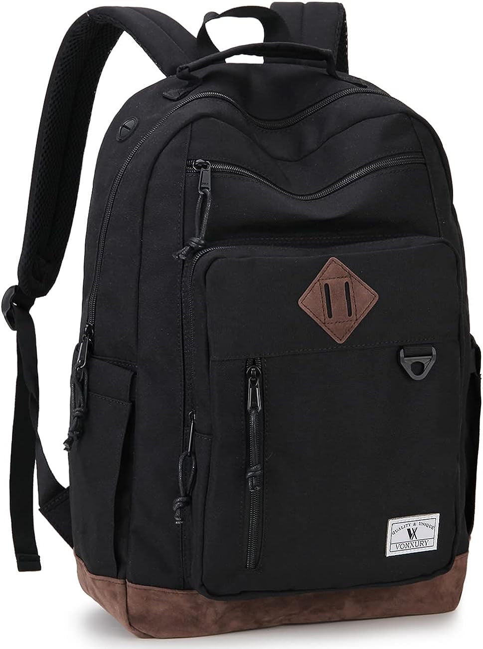 Classic Work and Travel Backpack for Men and Women - Water-Resistant, Lightweight College Book Bag for Students and Teens