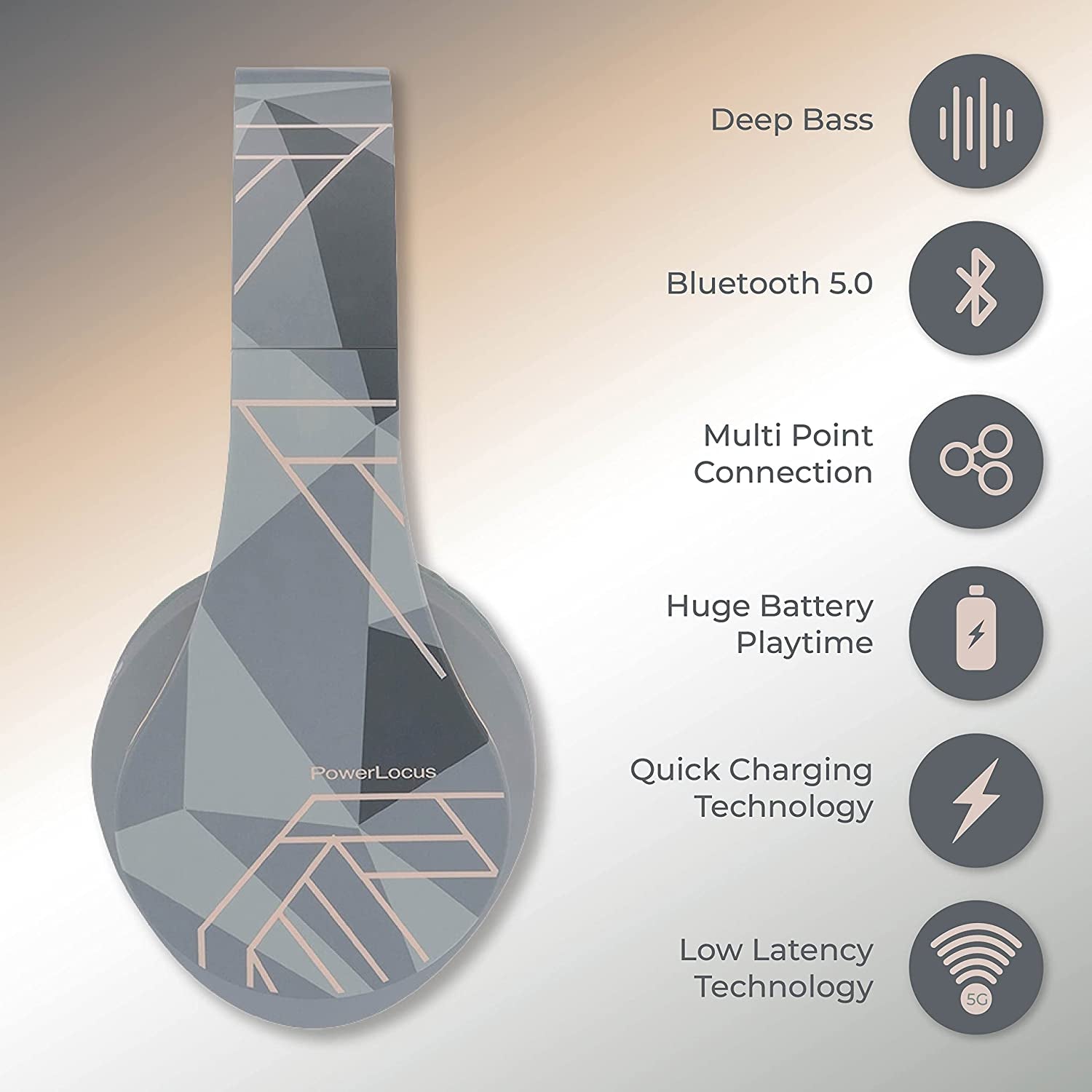 Bluetooth Headphones over Ear: Wireless Headphones with Microphone, Foldable Design, Soft Memory Foam Earmuffs & Lightweight, Micro SD/TF and FM Radio, for iPhone/Android/Tablet/PC/TV