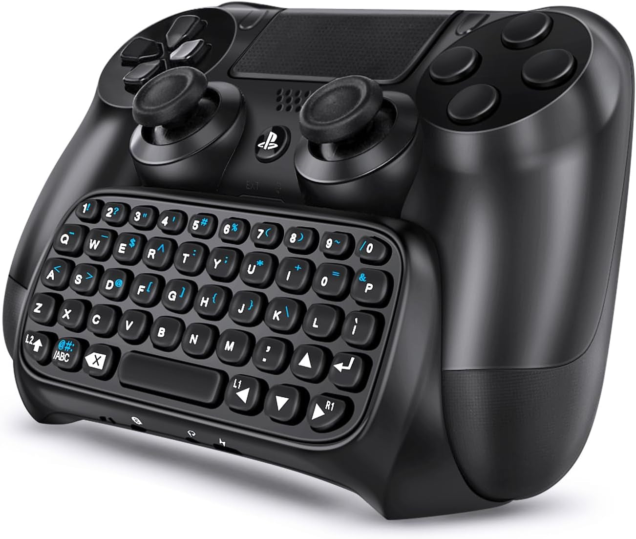 PS4 Chatpad - Compact Design QWERTY Keyboard Attachment for PS4 Controllers. Ultimate Gamepad Keyboard for Playstation 4, compatible with PS4, PS4 Slim, and PS4 Pro.