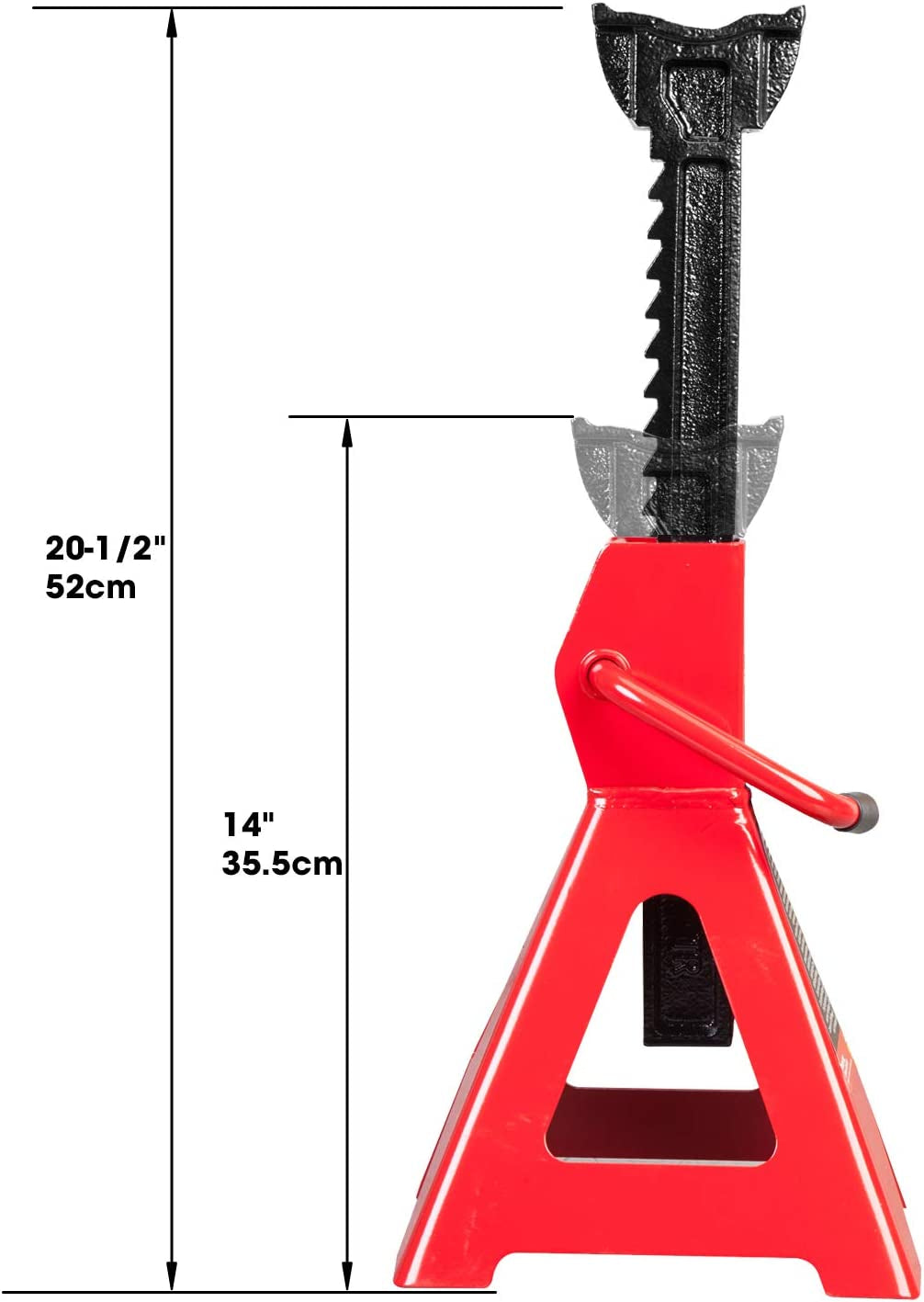 Torin Steel Jack Stands (Fits: SUVs and Extended Height Trucks): 3 Ton (6,000 lb) Capacity, 1 Pair