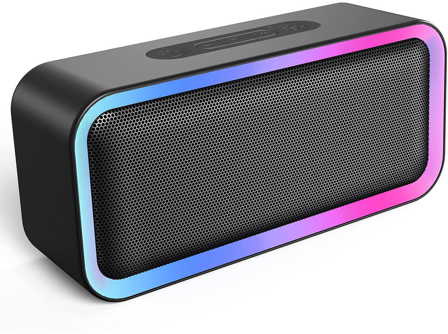 Portable Bluetooth Speaker: IPX5 Waterproof with RGB Lights. Enjoy Hi-Fi Loud Stereo Sound and 18H Playtime.