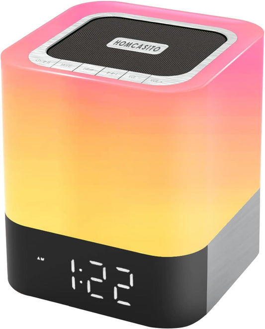 Dimmable Colorful Table Lamp with Touch Control, Night Light Bluetooth Speaker for Teenagers, Bedrooms, Gaming Rooms, Living Rooms, and Camping