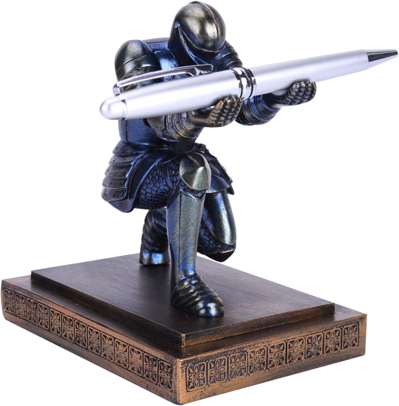 Resin Soldier Executive Desk Organizer - Unique Pen Stand and Pencil Holder for Home Decor