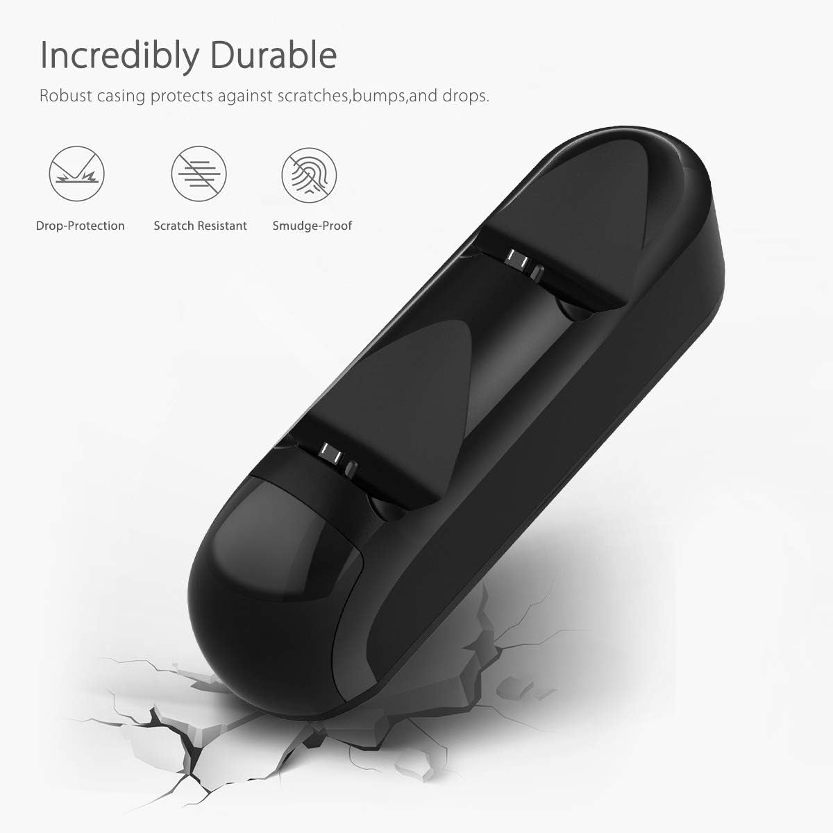 PS4 Controller Charger - Fast Charging Docking Station Stand for Sony PS4, PS4 Slim, and PS4 Pro Wireless Controllers - Equipped with LED Indicator and Built-in IC Protection Chip.