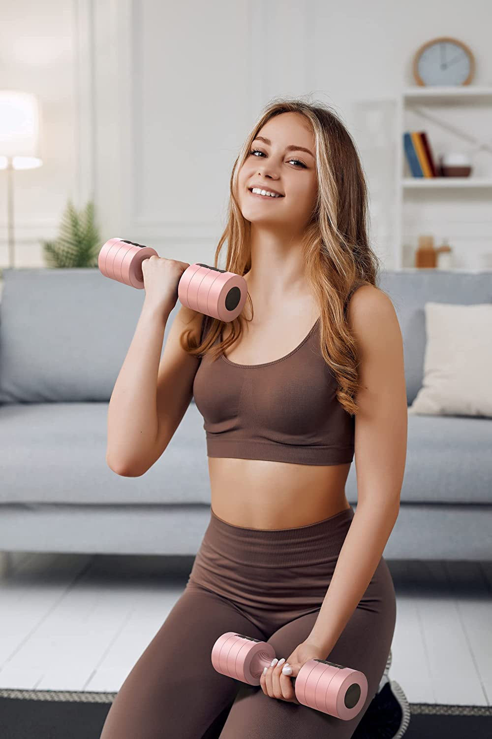 Adjustable Dumbbell Sets - 4 Weight adjustments (2.2-11 LBS), Perfect for Full Body Workout, Strength Training, and Home Gym Fitness.