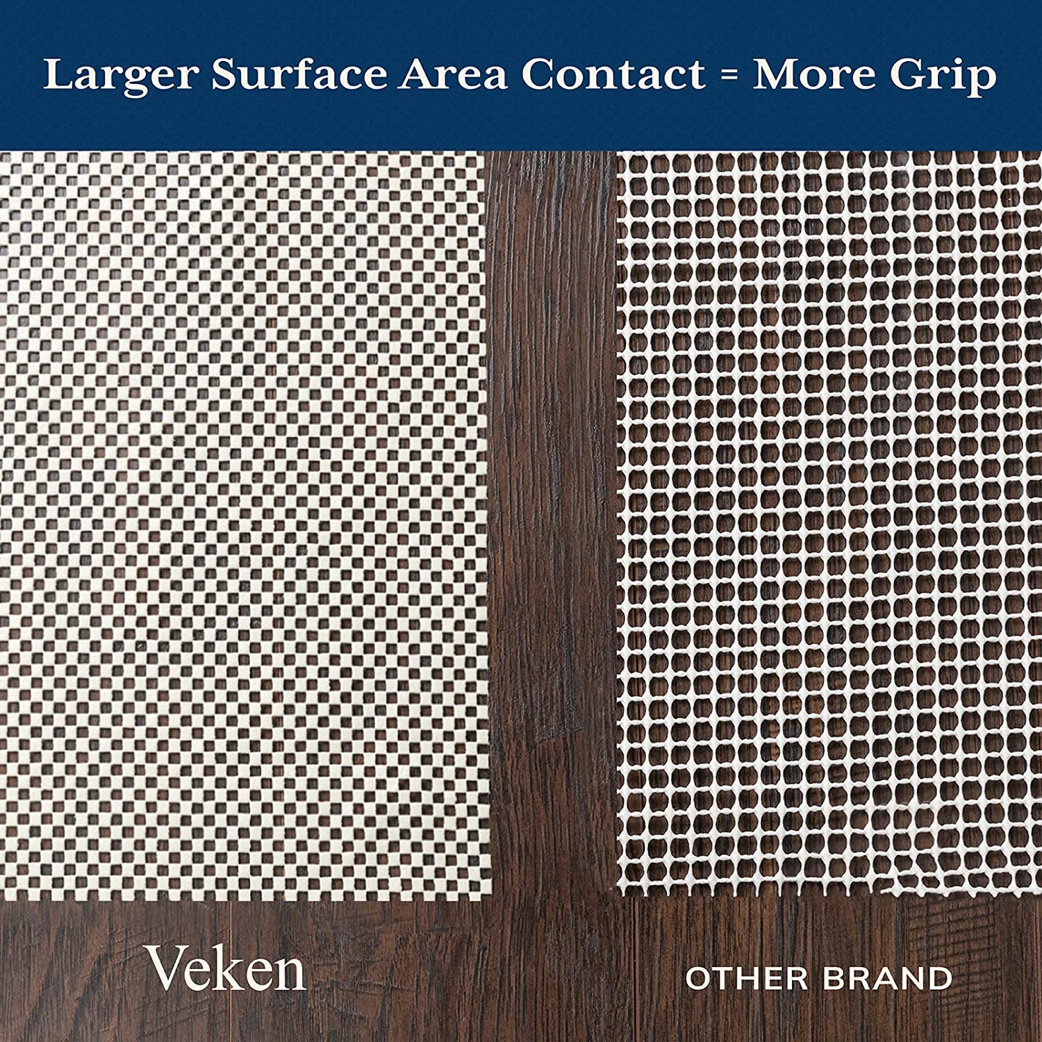 Rug Gripper Pad for Hardwood Floors - Non-Slip Rug Pads for Area Rugs - Thick Rug Grippers for Tile Floors - 2.5x13 Under Carpet Anti-Skid Mat - Ensures Your Rugs Stay Securely in Place
