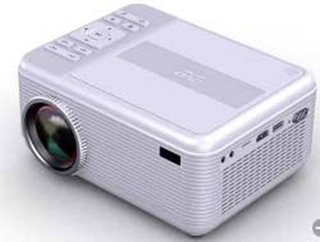 Portable Projector with Built-In Bluetooth & DVD Player Silver - Supports 1080P HD Videos and Screens