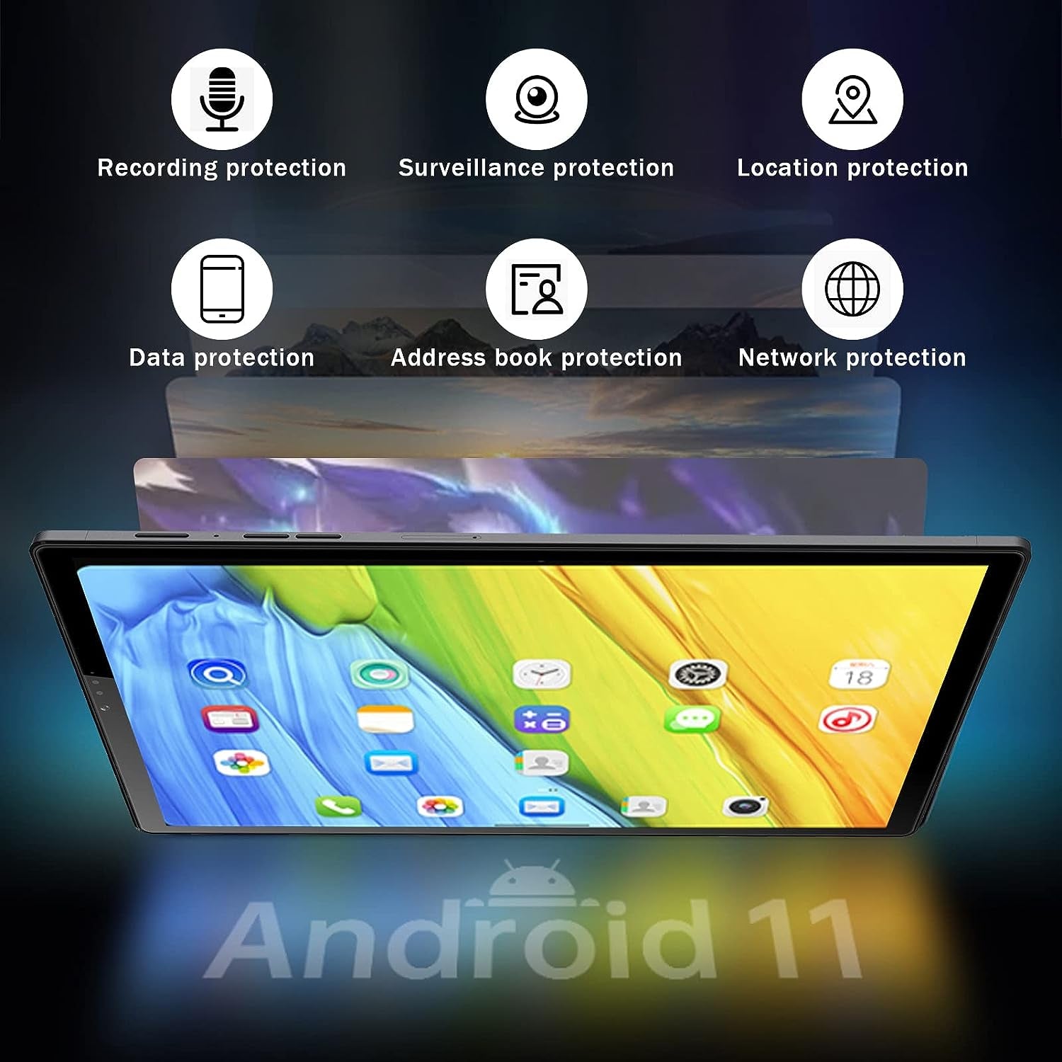 10.3 Inch Android 11 Tablet with 4G LTE and SIM Card Slot: Enhanced Octa-Core Performance at 1.8GHz, 7500mAh Battery, Stunning 1920 x 1200 FHD IPS Display