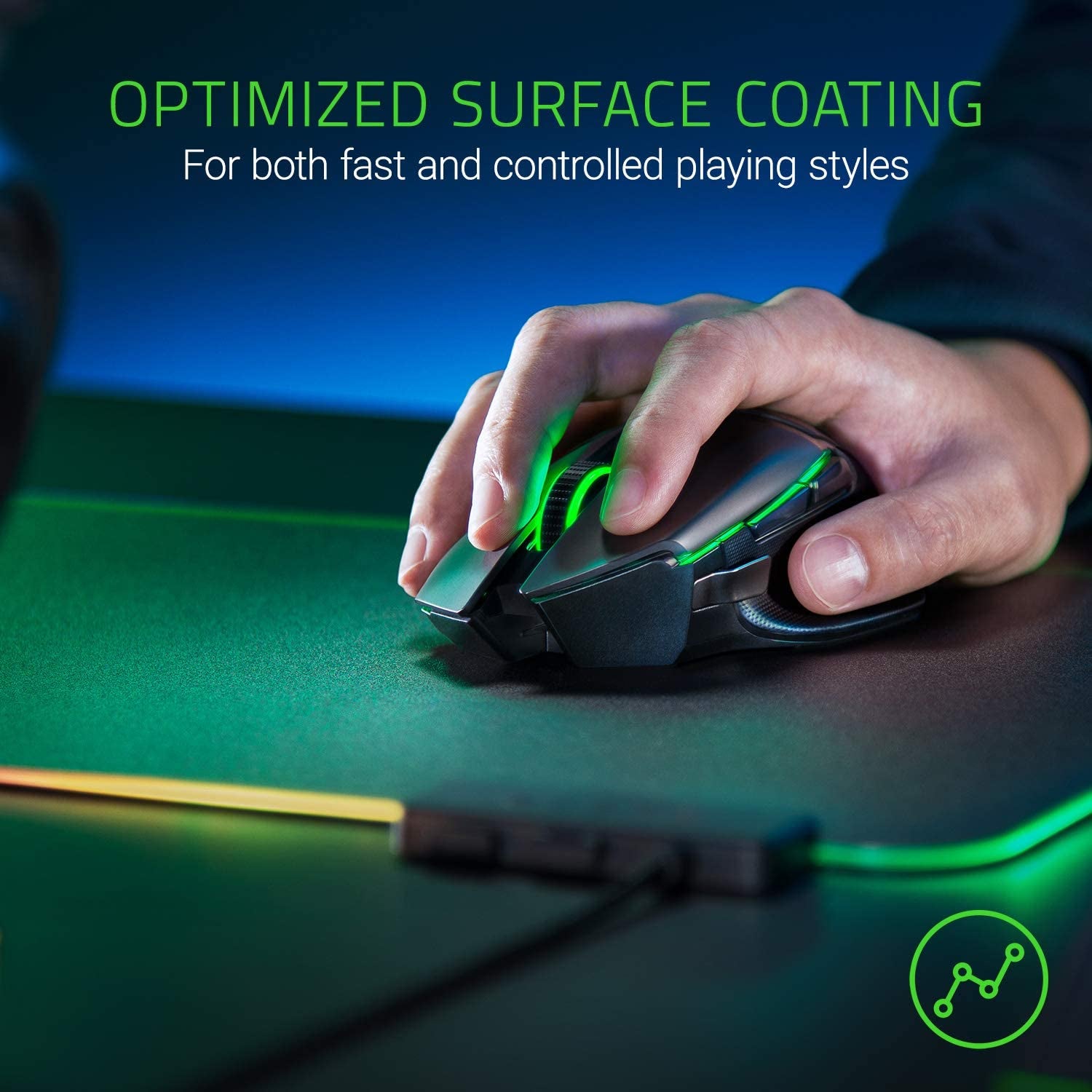 V2 RGB Gaming Mousepad: Personalizable Chroma Illumination - Integrated Cable Organization - Optimal Control & Speed - Non-Slip Rubberized Base